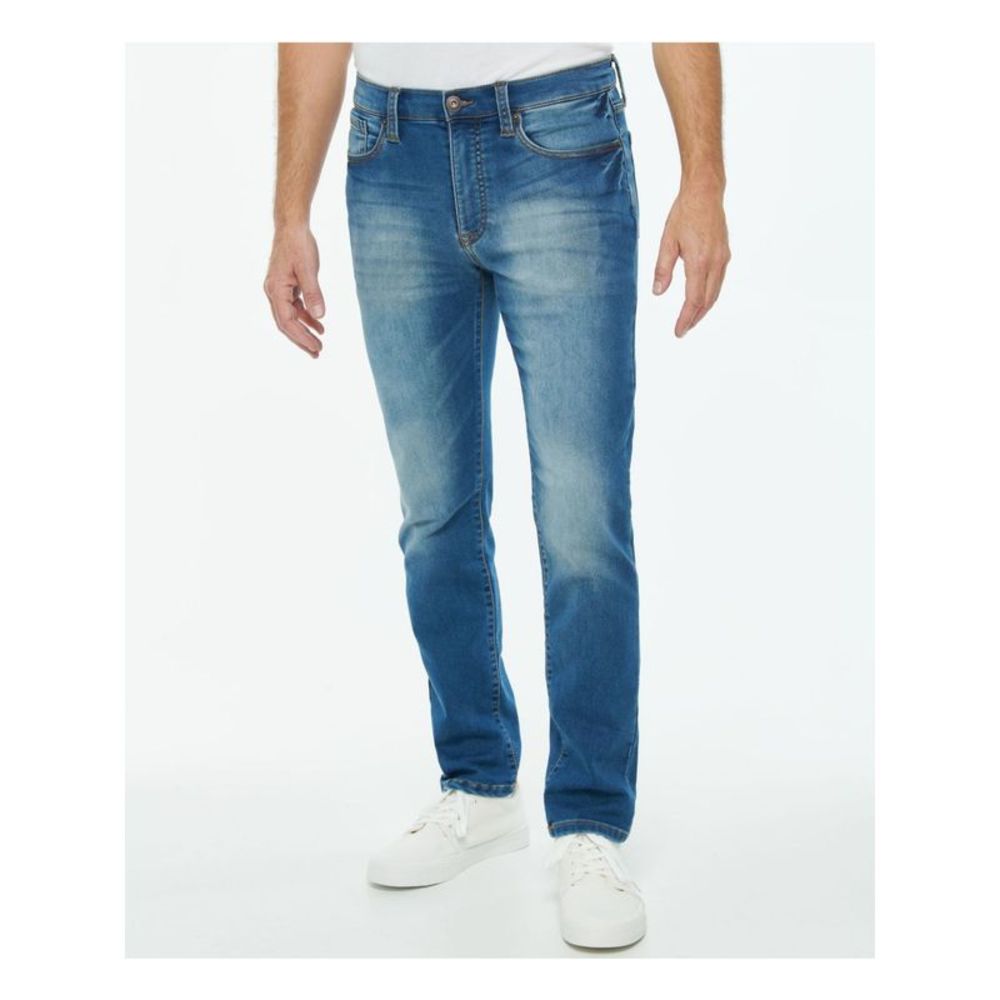 LAZER Mens Blue Skinny Fit Stretch Denim Jeans 34X34
